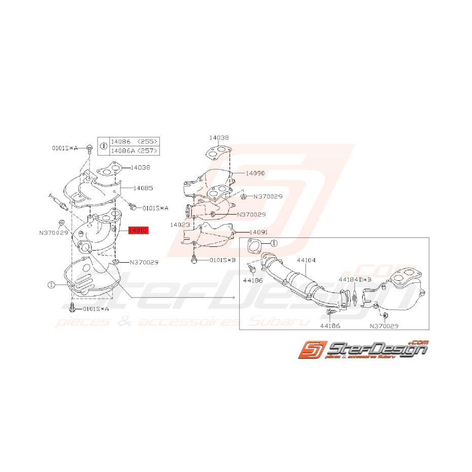 Collecteur Échappement Droit Origine Subaru WRX 2006 - 2007