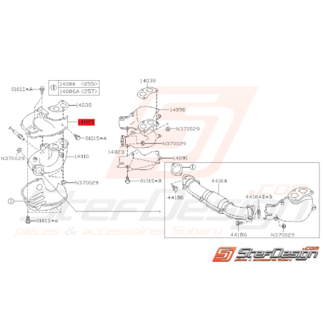 Couvercle Supérieur Collecteur Échappement Droit Subaru WRX 06 - 07