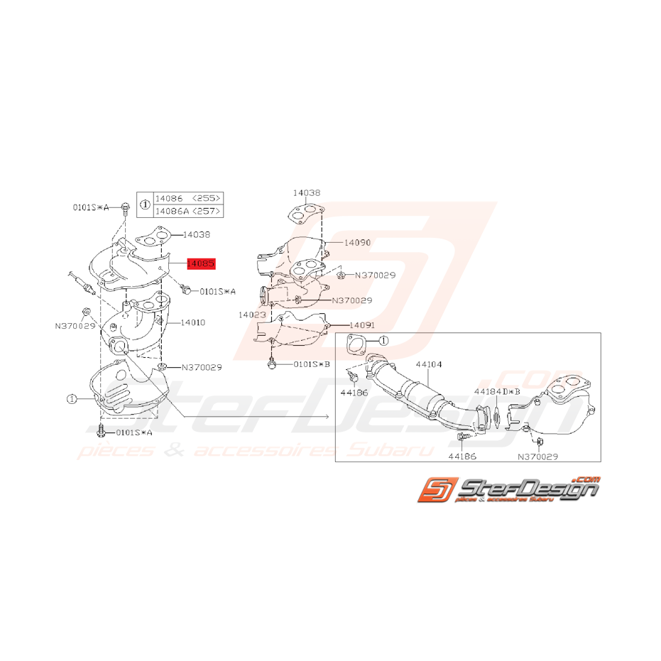 Couvercle Supérieur Collecteur Échappement Droit Subaru WRX 06 - 07
