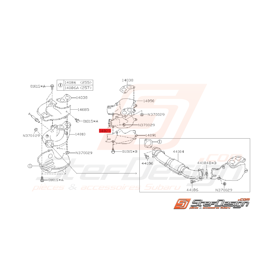 Couvercle Collecteur Échappement Gauche Subaru WRX 2006 - 2007