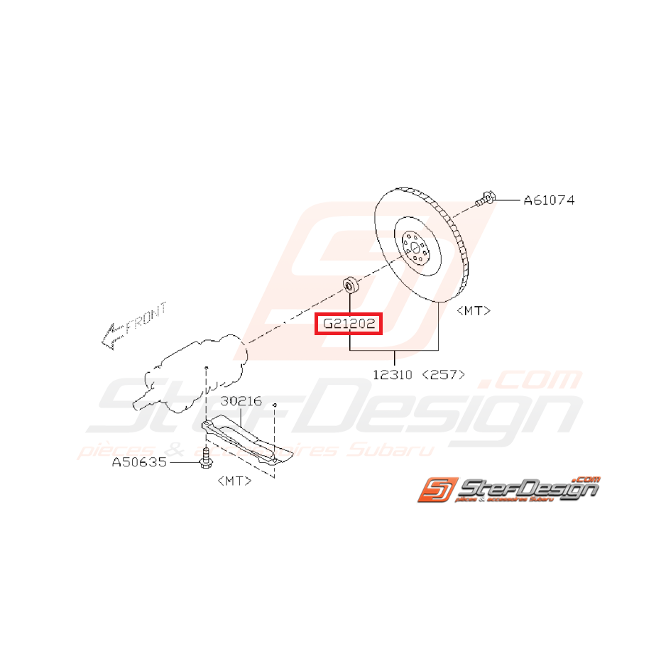 Roulement de volant moteur SUBARU GT 93-00 WRX/STI 01-15 BRZ / TOYOTA GT 86