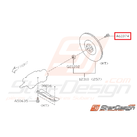 Vis de volant moteur WRX et STI 02-19