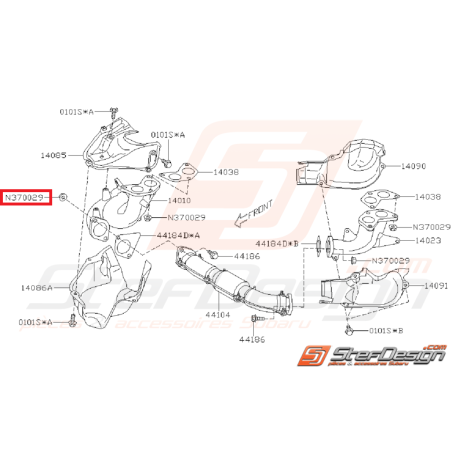 Ecrou sortie turbo