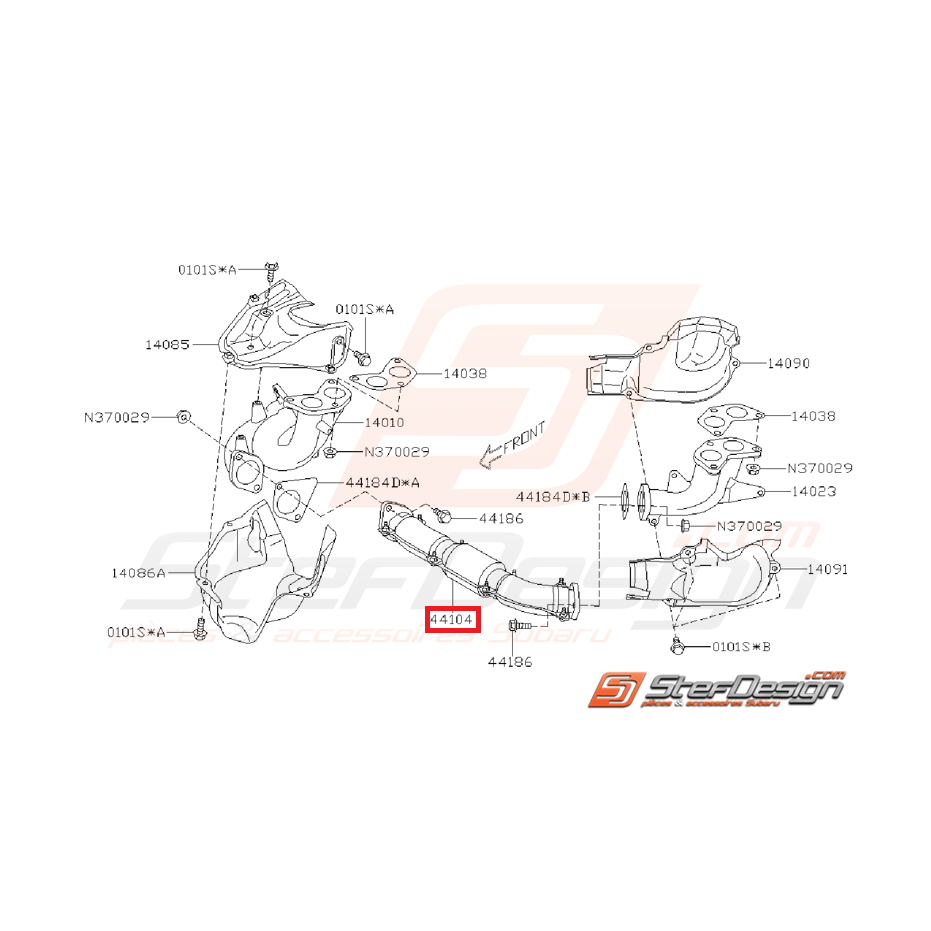 Crosspipe origine subaru STI 06-14