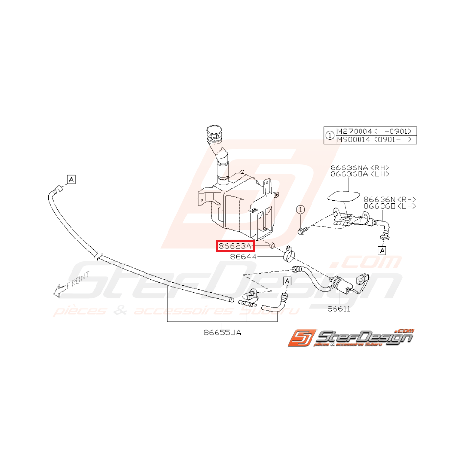Joint pompe lave-phare STI/WRX 08-10 Joint pompe lave-phare STI/WRX 08-10