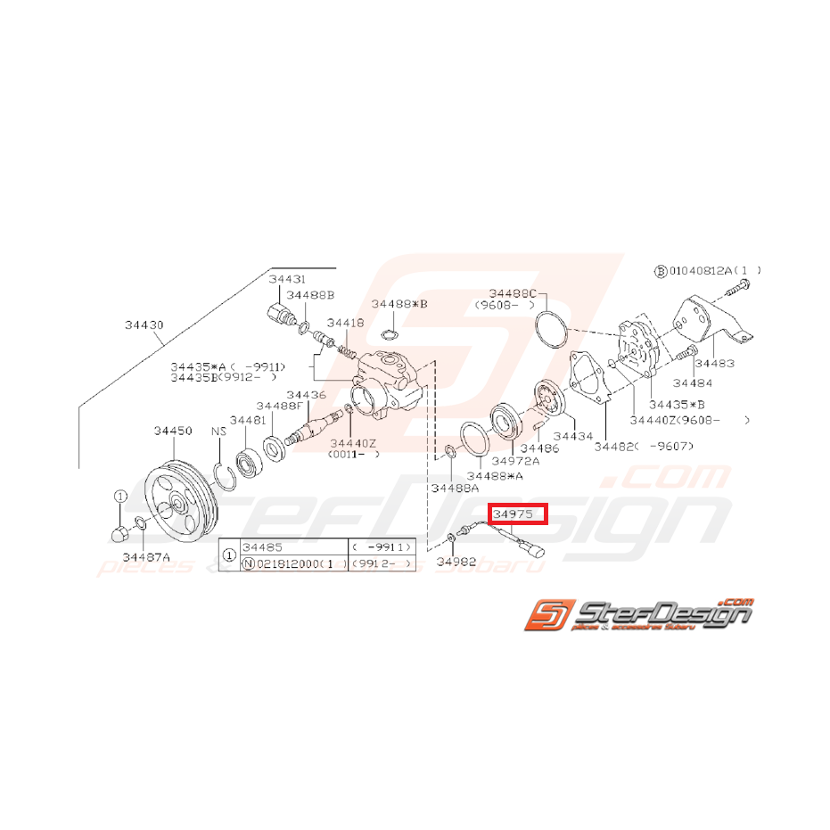 Sonde de pompe de direction assistée GT 94-00