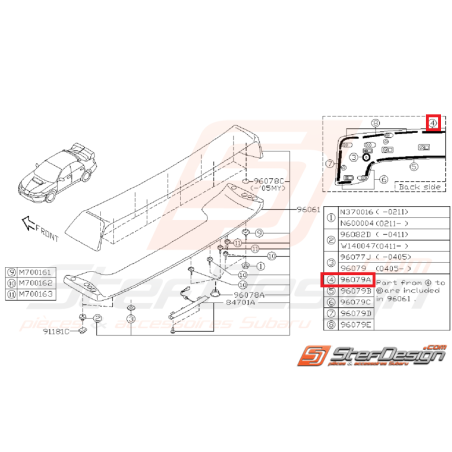 Joint d'étanchéité de becquet de coffre STI 03-07