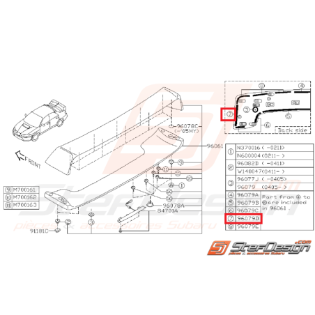 Joint d'étanchéité latérale de becquet de coffre STI 03-07