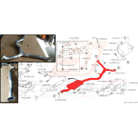 Intermédiaire origine pour Subaru Impreza STI 2012-2014