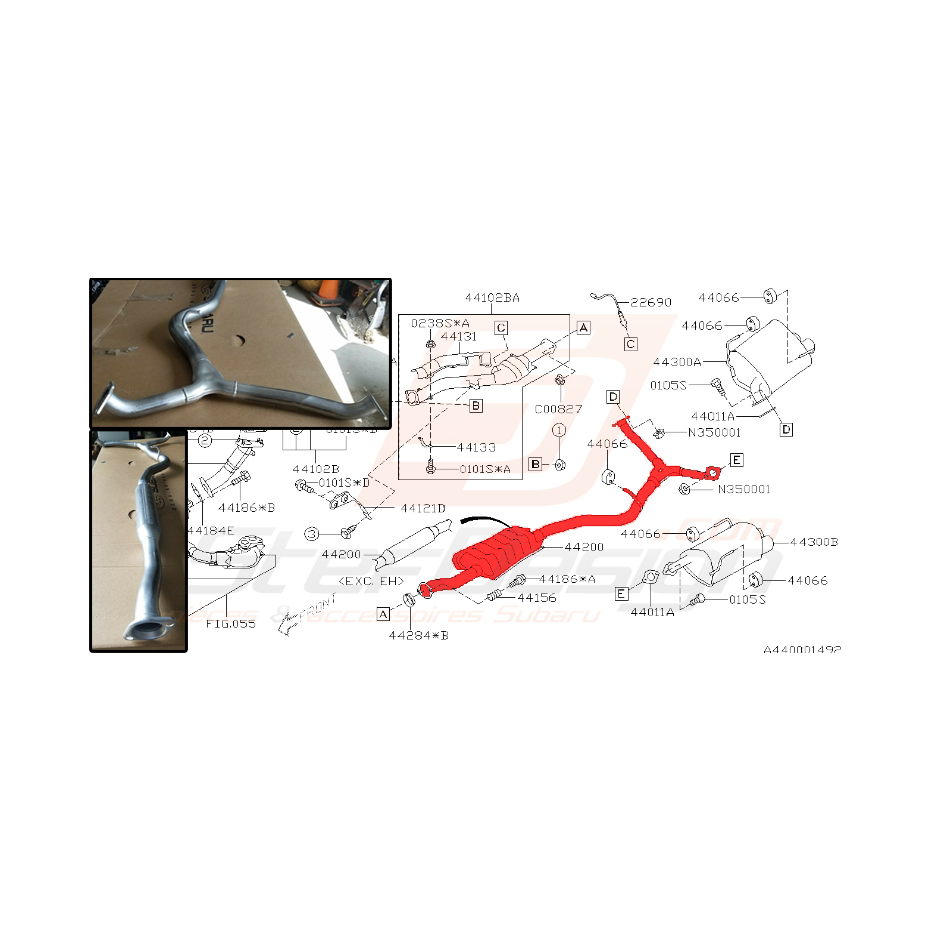 Intermédiaire origine pour Subaru Impreza STI 2012-2014
