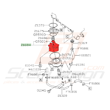 Adaptateur de refroidisseur d'huile subaru impreza WRX 2006-2007