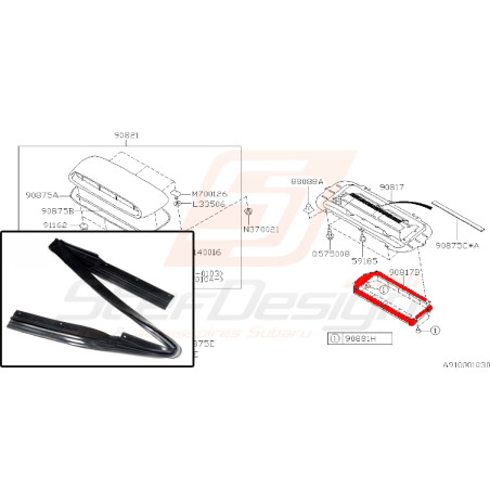 Conduit caoutchouc pour subaru impreza WRX 2001-2002