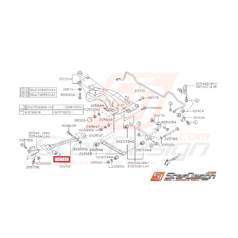 Silent bloc de bras longitudinal GT 93-00 WRX/ STI 01-02 Silent bloc de bras longitudinal GT 93-00 WRX/ STI 01-02