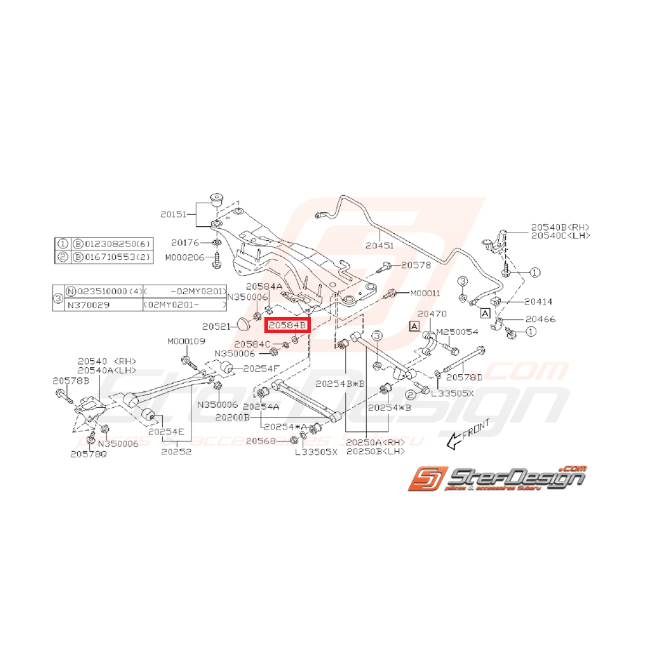 Rondelle à came pour tirant arrière (tous modèles)