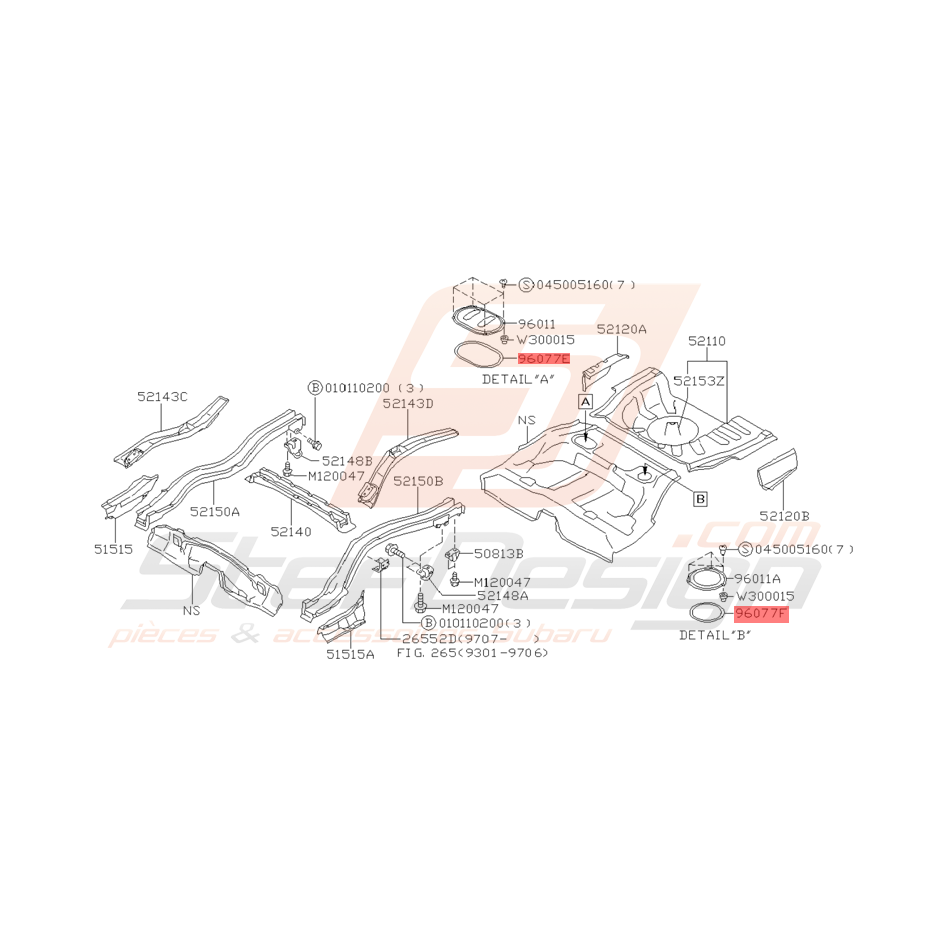 Joint Plancher Arrière Origine Subaru GT 1993 - 2000 Joint Plancher Arrière Origine Subaru GT 1993 - 2000