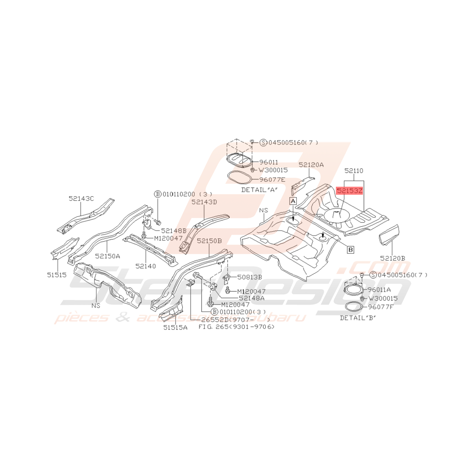 Support Roue de Secours Origine Subaru GT 1993 - 2000 Support Roue de Secours Origine Subaru GT 1993 - 2000