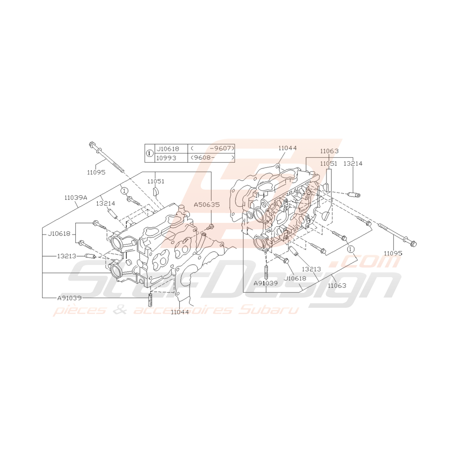 Ensemble culasse SUBARU GT 1994