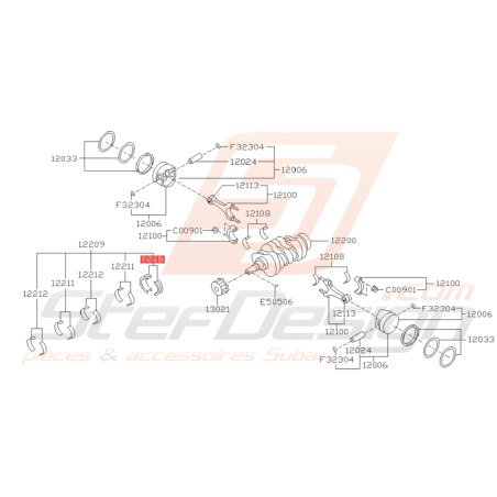 Jeu de Roulement Origine Subaru GT 03/1998 - 2000