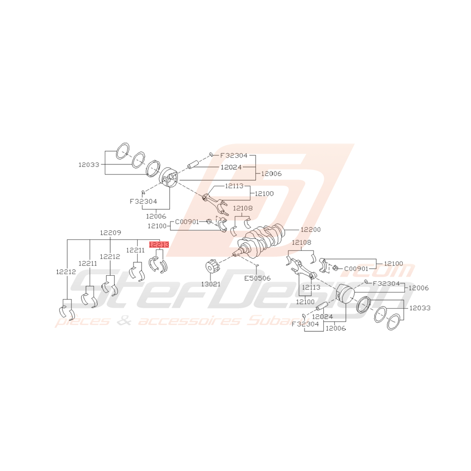 Jeu de Roulement Origine Subaru GT 03/1998 - 2000 Jeu de Roulement Origine Subaru GT 03/1998 - 2000