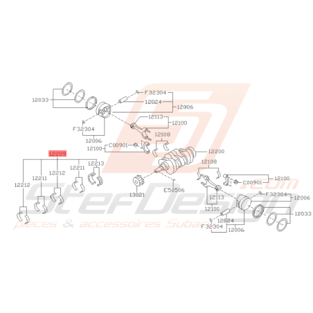 Jeu de Coussinets Origine Subaru GT 03/1998 - 2000