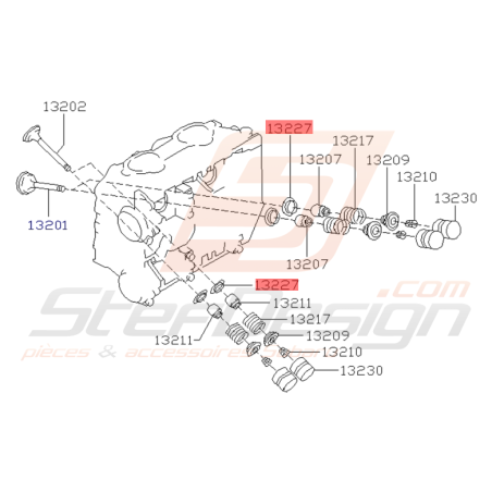 Siège de Ressort de Soupape Origine Subaru GT 1997 - 1998