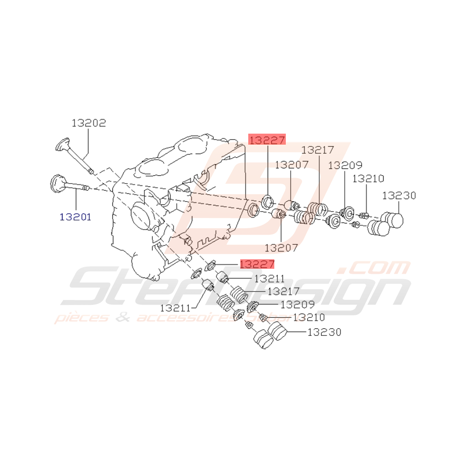 Siège de Ressort de Soupape Origine Subaru GT 1997 - 1998