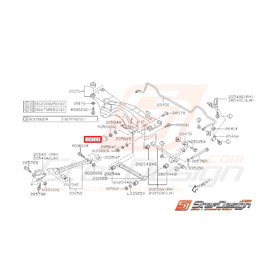 Rondelle à came pour tirant arrière (tous modèles)