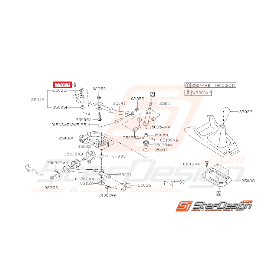 Goupille ressort levier de vitesse WRX/STI 01-07 Goupille ressort levier de vitesse WRX/STI 01-07