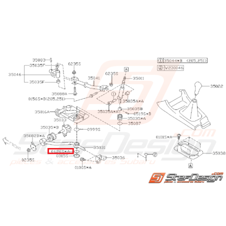 Joint spy levier de vitesse WRX 01-07