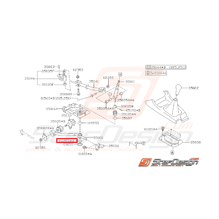 Joint spy levier de vitesse WRX 01-07