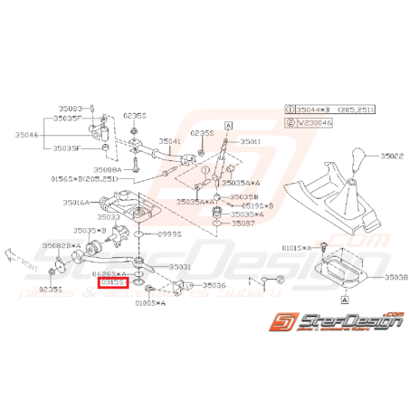 Circlips levier boite de vitesse WRX 01-07