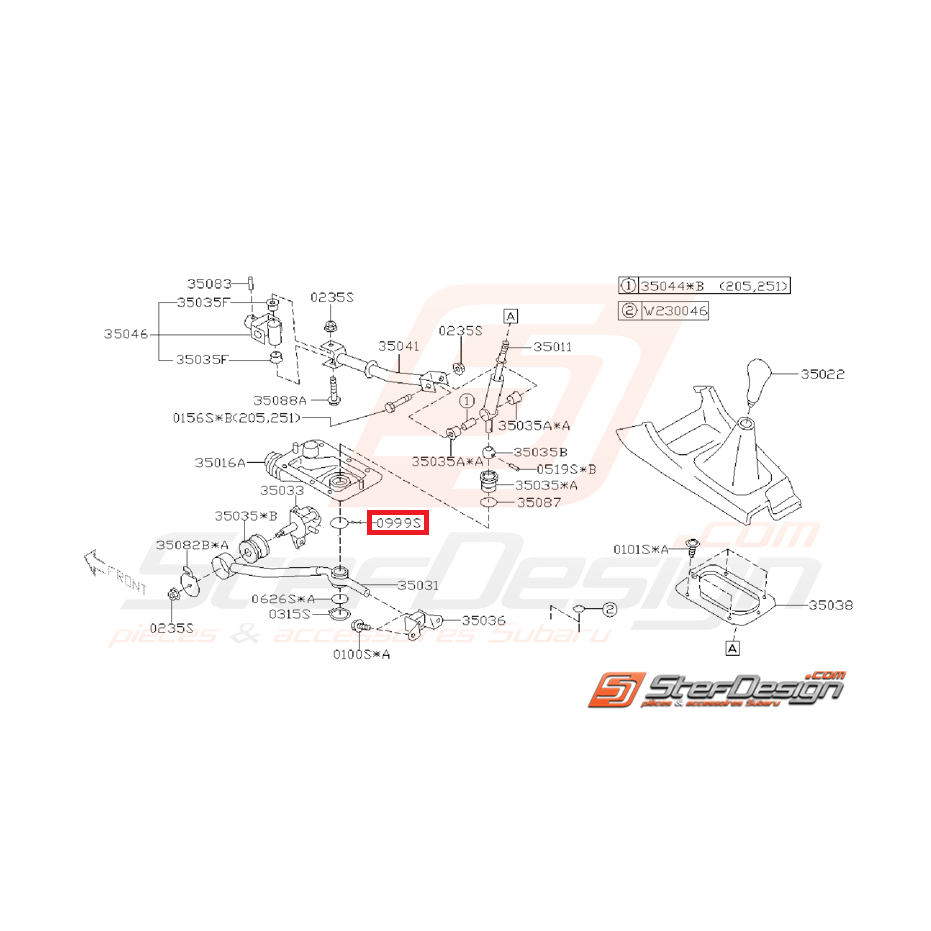 Fil de verrouillage levier de vitesse WRX/STI 01-07 Fil de verrouillage levier de vitesse WRX/STI 01-07