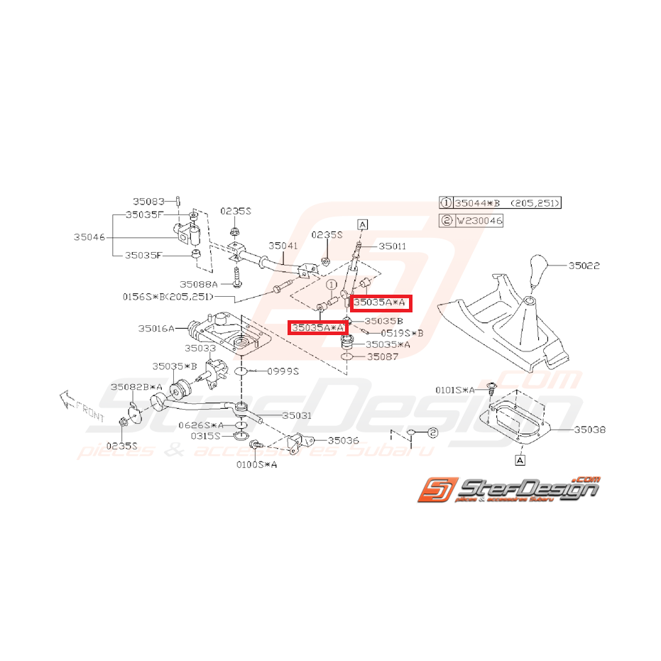 Silent bloc levier de vitesse boite 5 IMPREZA GT 93-00 WRX 01-07 Silent bloc levier de vitesse boite 5 IMPREZA GT 93-00 WRX 01-07