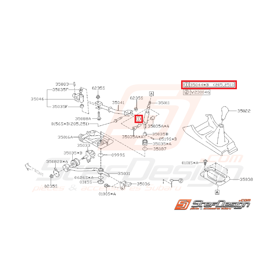 Entretoise levier de vitesse WRX/STI 01-14 Entretoise levier de vitesse WRX/STI 01-14