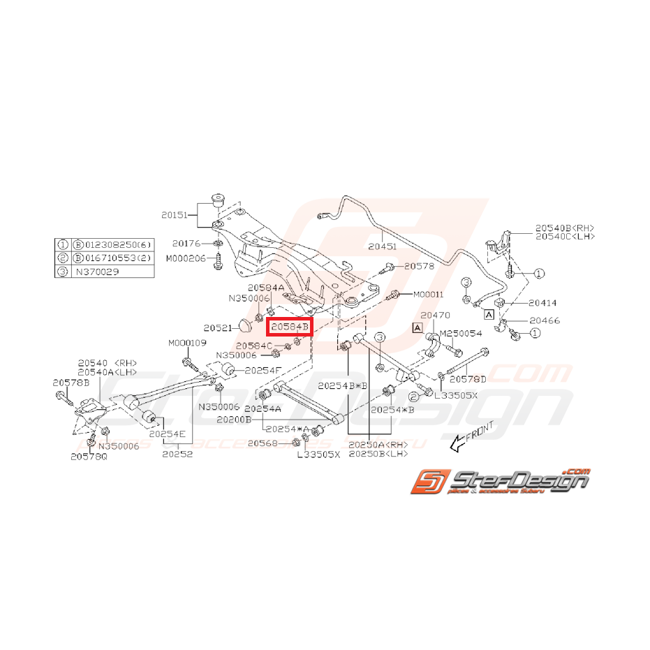 Rondelle à came pour tirant arrière (tous modèles)