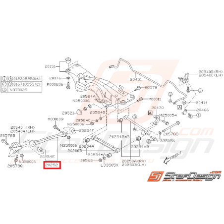 Tirant longitudinal arrière WRX 03-07