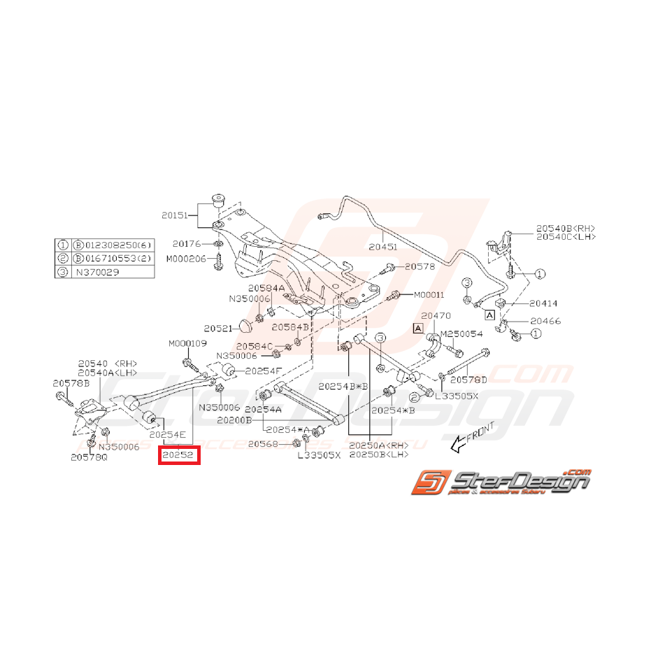 Tirant longitudinal arrière WRX 03-07