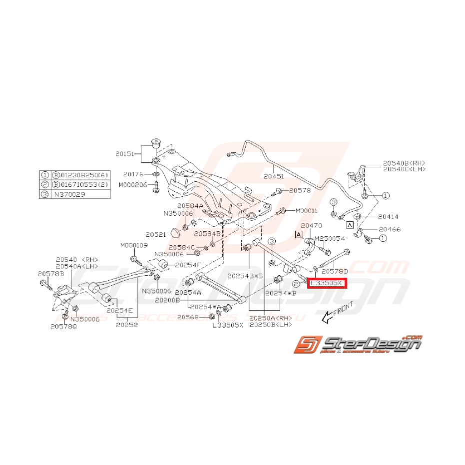 Rondelle pour vis de tirant arrière