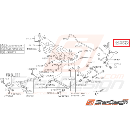 Support de barre stabilisatrice WRX/STI 03-07