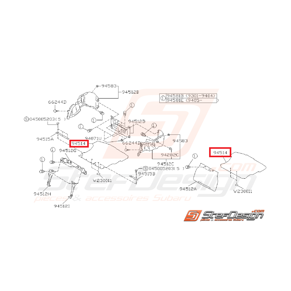 Tapis de coffre origine SUBARU GT 93-00