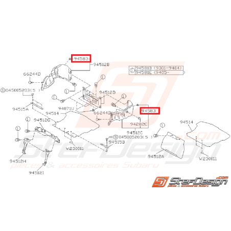 Clips de garniture de coffre origine SUBARU GT 93-00
