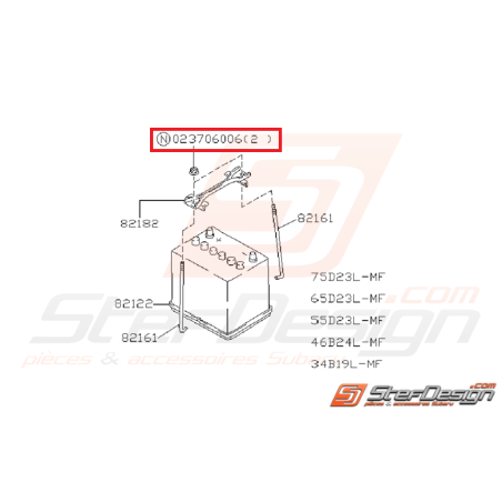 Écrou de fixation de mécanisme lève vitre SUBARU GT 93-00