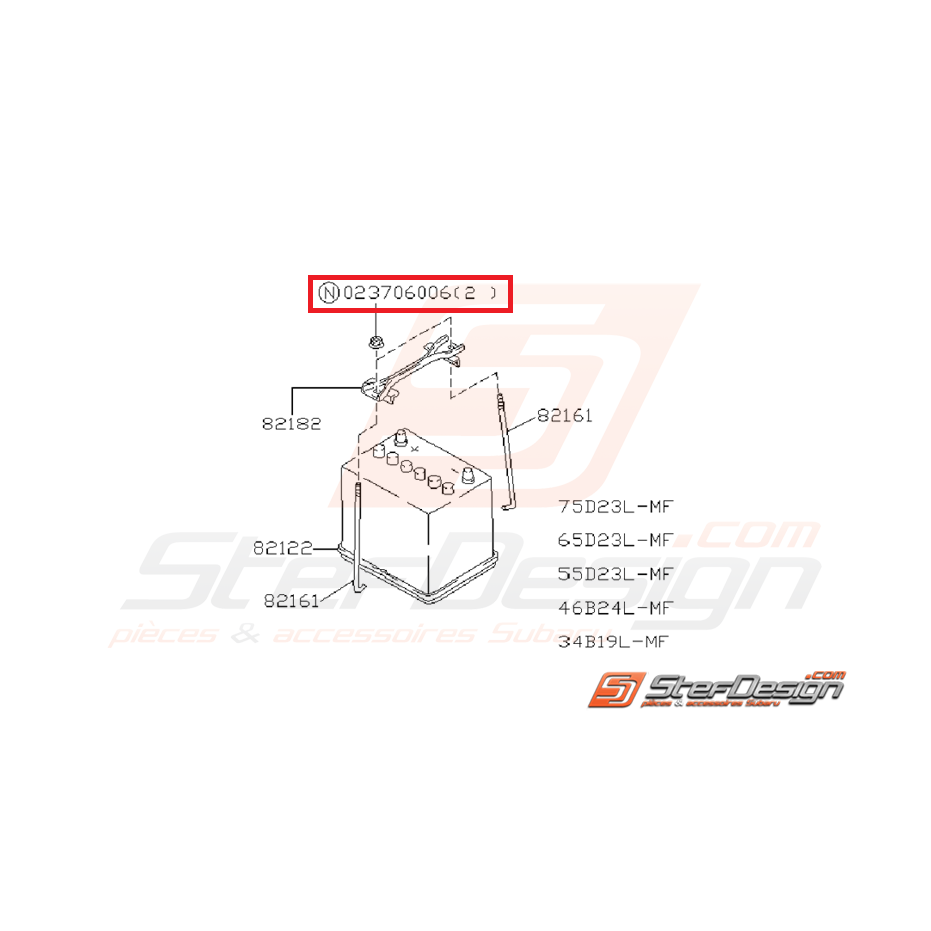 Écrou de fixation de mécanisme lève vitre SUBARU GT 93-00 Écrou de fixation de mécanisme lève vitre SUBARU GT 93-00