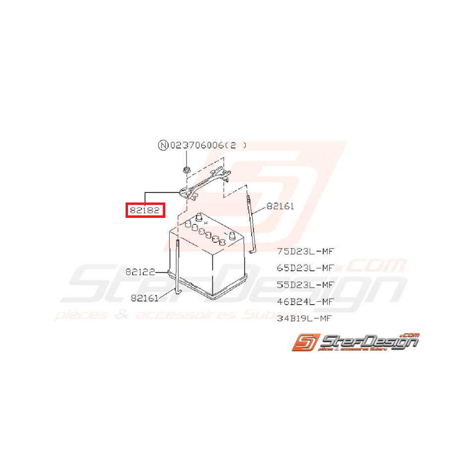 Support de batterie supérieur GT 93-00 WRX/STI 01-05 Support de batterie supérieur GT 93-00 WRX/STI 01-05