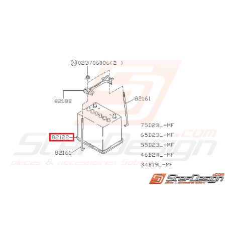 Bac de batterie subaru GT 93-00