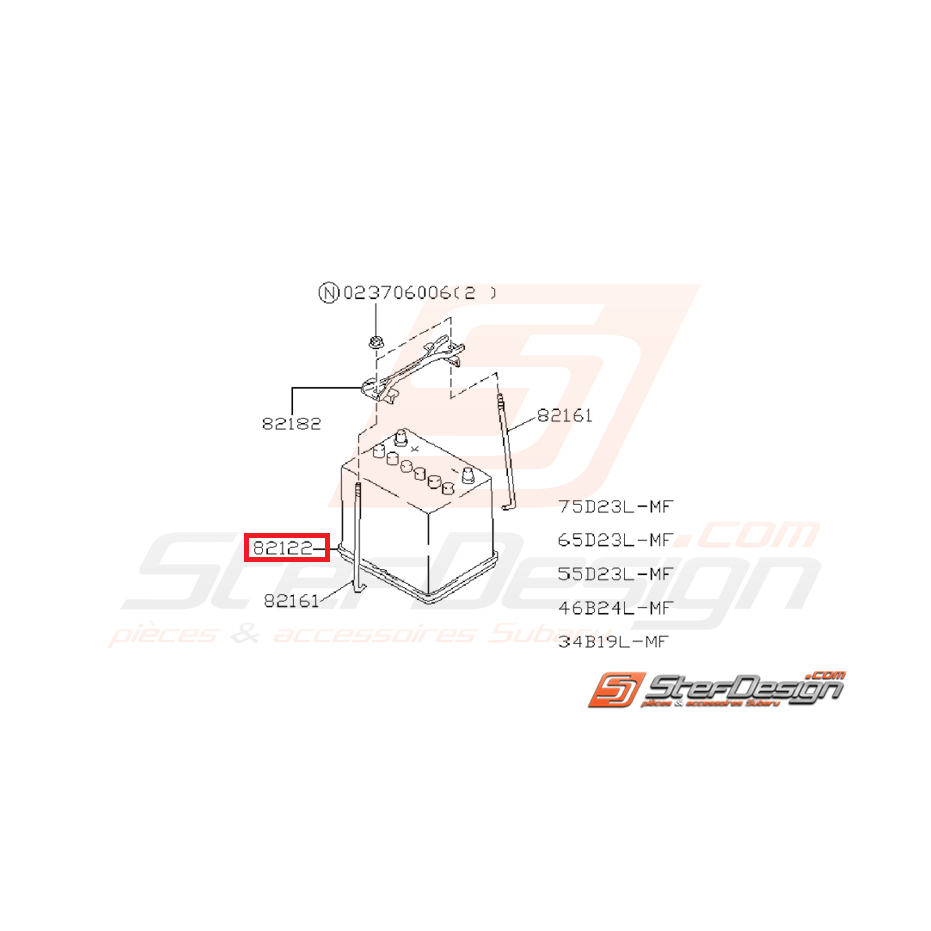 Bac de batterie subaru GT 93-00 Bac de batterie subaru GT 93-00