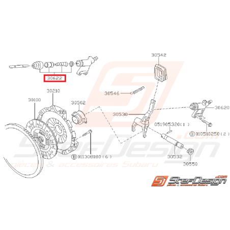 Kit réparation de récepteur d'embrayage subaru GT 93-00