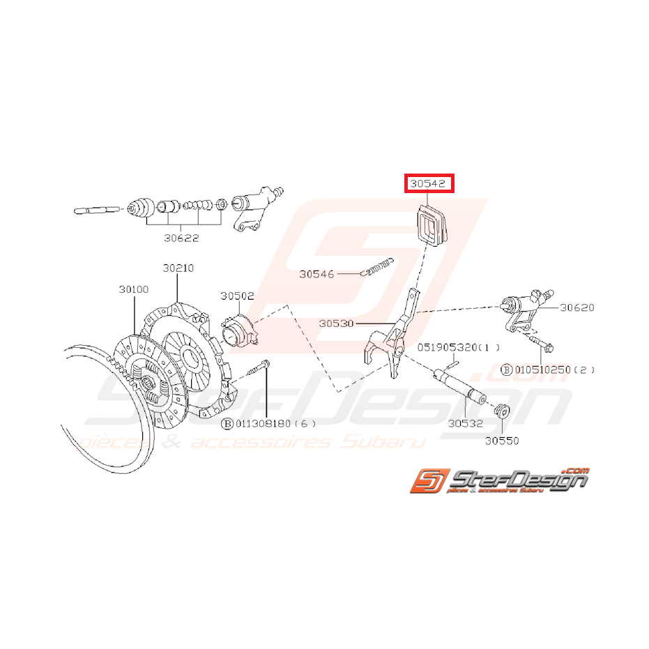 Cache poussière de fourchette d'embrayage GT 93-00 WRX 01-05