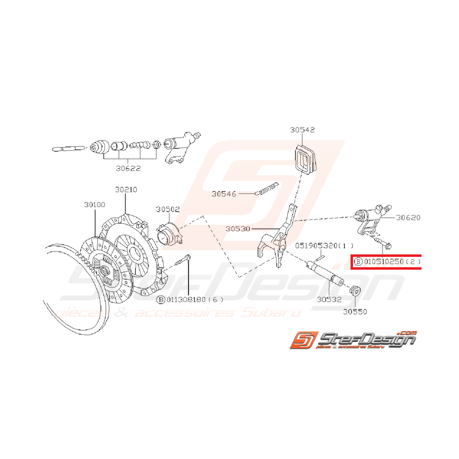 Vis Récupérateur d'Embrayage Origine Subaru GT 1994 - 1996