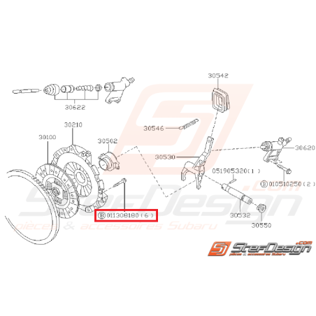 Vis + Rondelle Embrayage Origine Subaru GT 1994 - 1996